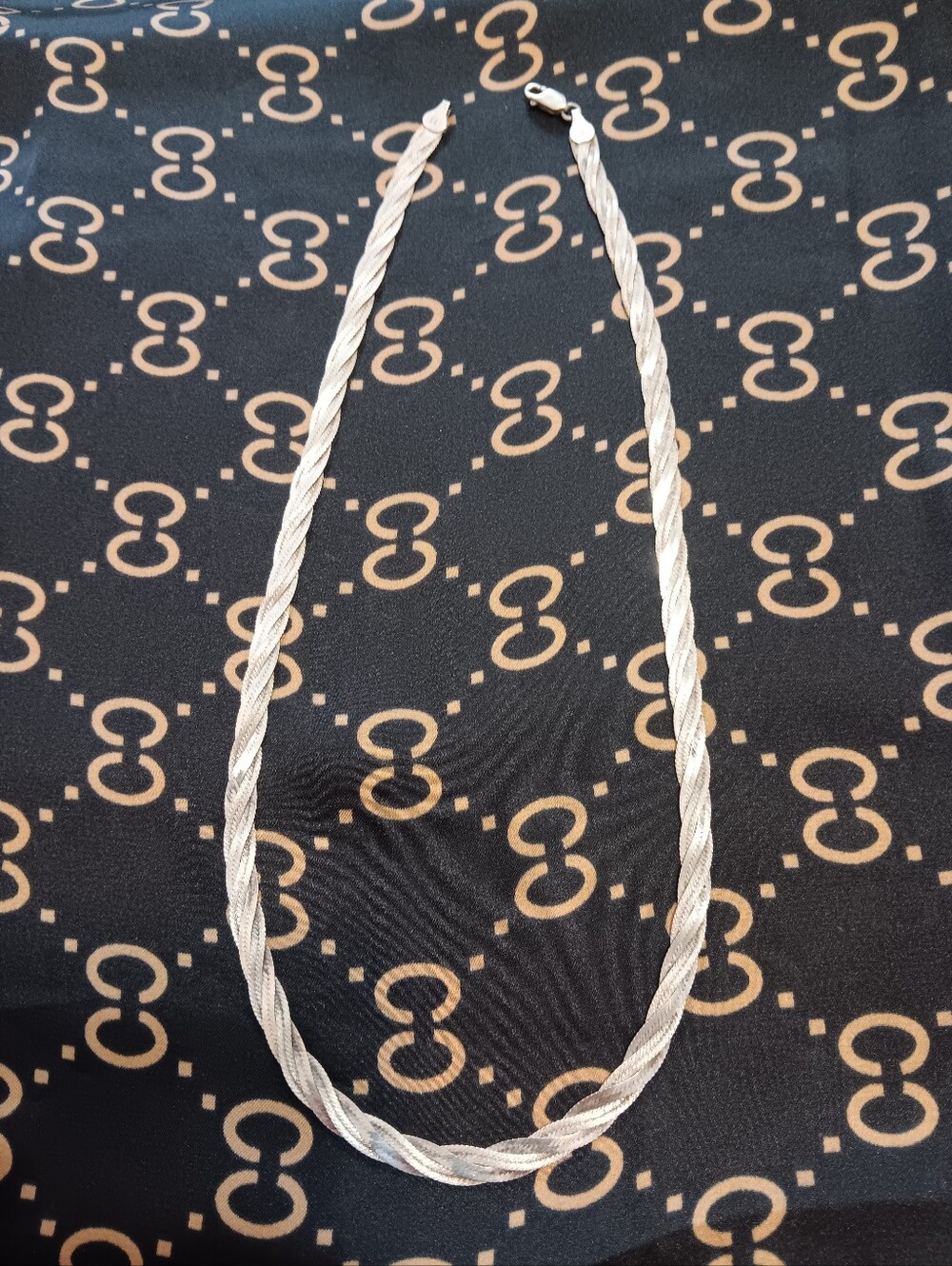 Sterling Vintage Braided Chain Neclace